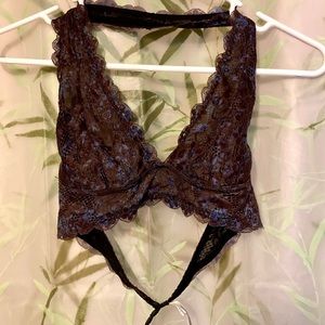 Free People Galloon Lace halter bralette NWOT